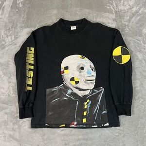 NAGRI Shirt Mens Medium Black Crash Test Dummy Graphic Testing In Progress